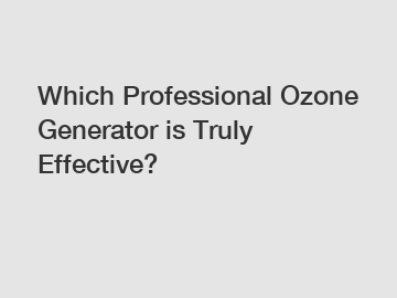 Which Professional Ozone Generator is Truly Effective?