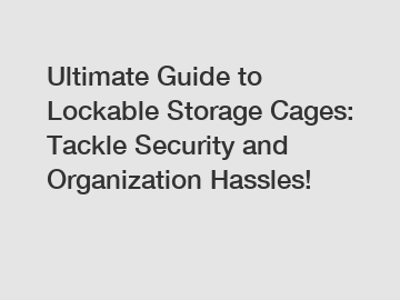 Ultimate Guide to Lockable Storage Cages: Tackle Security and Organization Hassles!