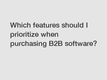 Which features should I prioritize when purchasing B2B software?