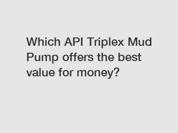 Which API Triplex Mud Pump offers the best value for money?