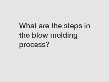 What are the steps in the blow molding process?