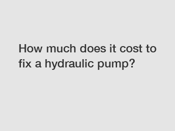 How much does it cost to fix a hydraulic pump?